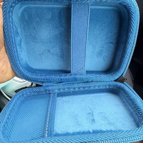 Blue zip travel case - case, with