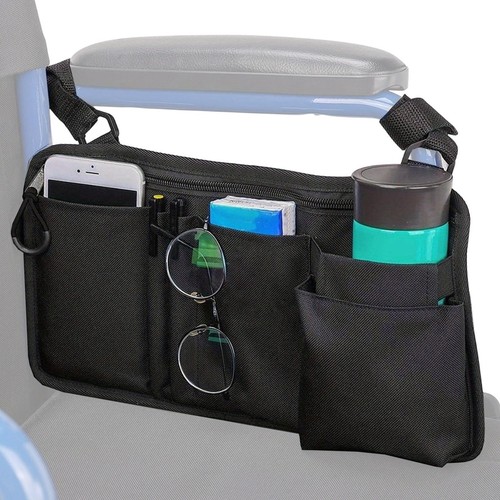 Wheelchair side armrest bag - side,