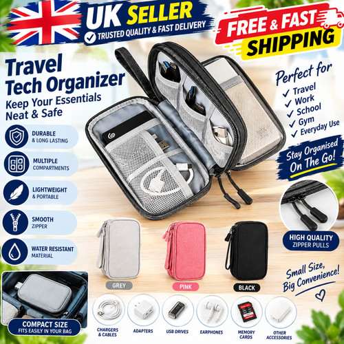 Travel cable organizer bag - travel,